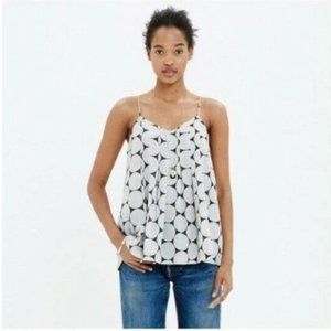 Madewell Circle Dot Swing Tank Top Polka Gray White Spaghetti Strap (4)